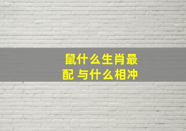 鼠什么生肖最配 与什么相冲